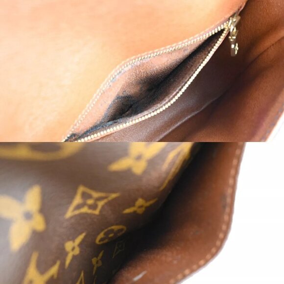 LOUIS VUITTON Saint Cloud MM Shoulder Bag Monogram Leather Brown - Picture 10 of 16